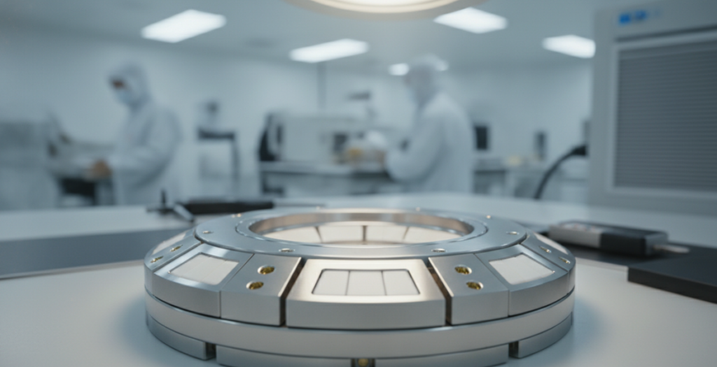 A close-up view of high-quality, precision semiconductor components.