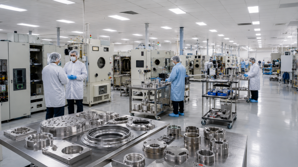 Etching of semiconductor precision parts for the crowd

