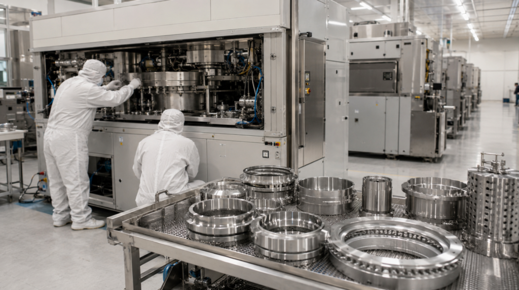 Etching of semiconductor precision parts for the crowd


