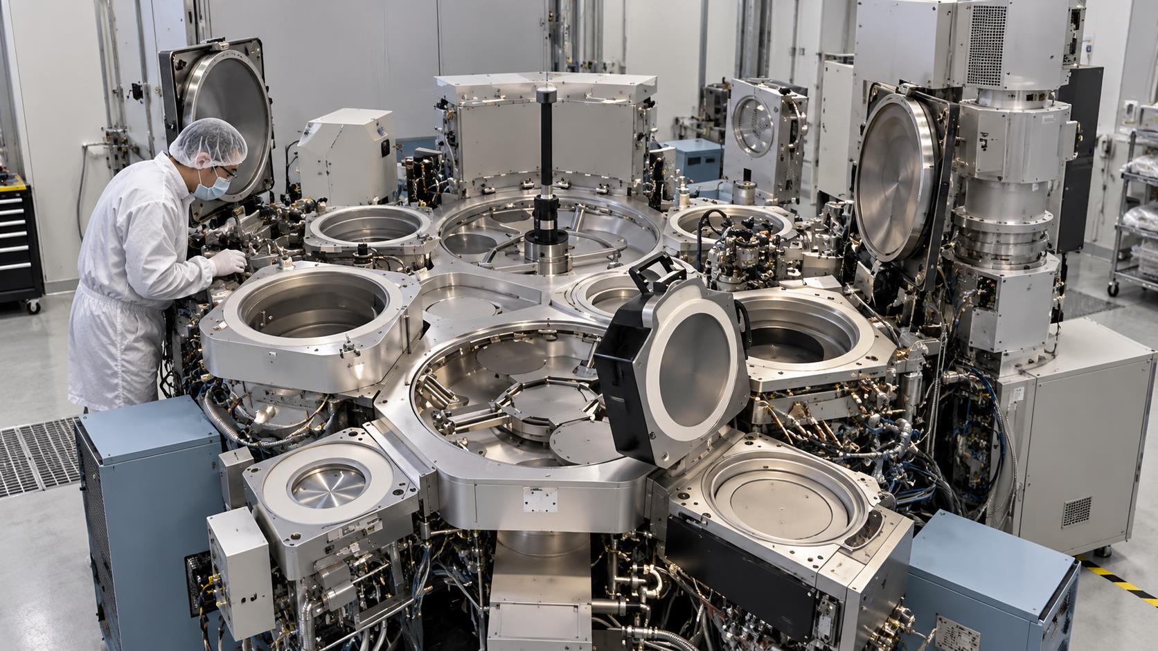Used AMAT Endura multi-chamber semiconductor equipment inspection